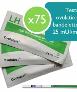 75 tests d'ovulation bandelette 25 mUI/ml