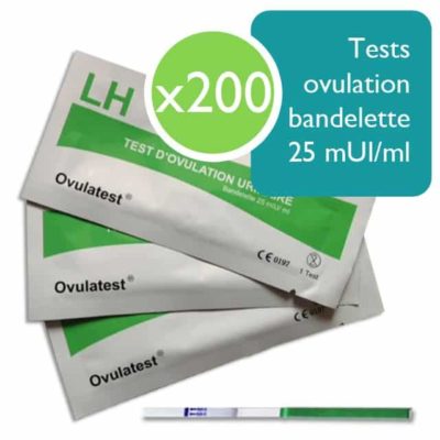 200 tests d'ovulation 25 mUI/ml