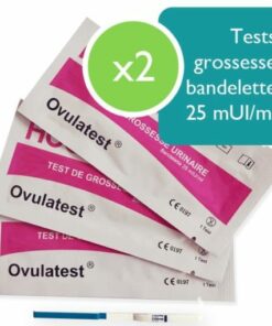 2 tests de grossesse bandelette 25 mUI/ml