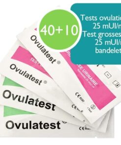 40 tests d'ovulation bandelette 25 mUI/ml + 10 test de grossesse 25 mUI/ml